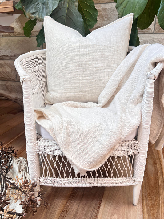 Serenity soft cotton cushion and throw set - New!